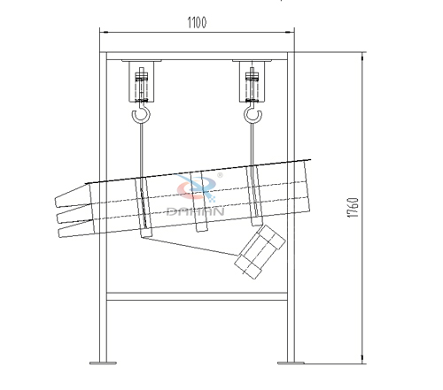 吊掛式直線篩分機結構圖